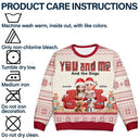 Pet Lovers,Pet Couple,Cat Lovers,Dog Lovers,Happy - You & Me And The Dogs 3D Effect - Personalized Unisex Ugly Sweater