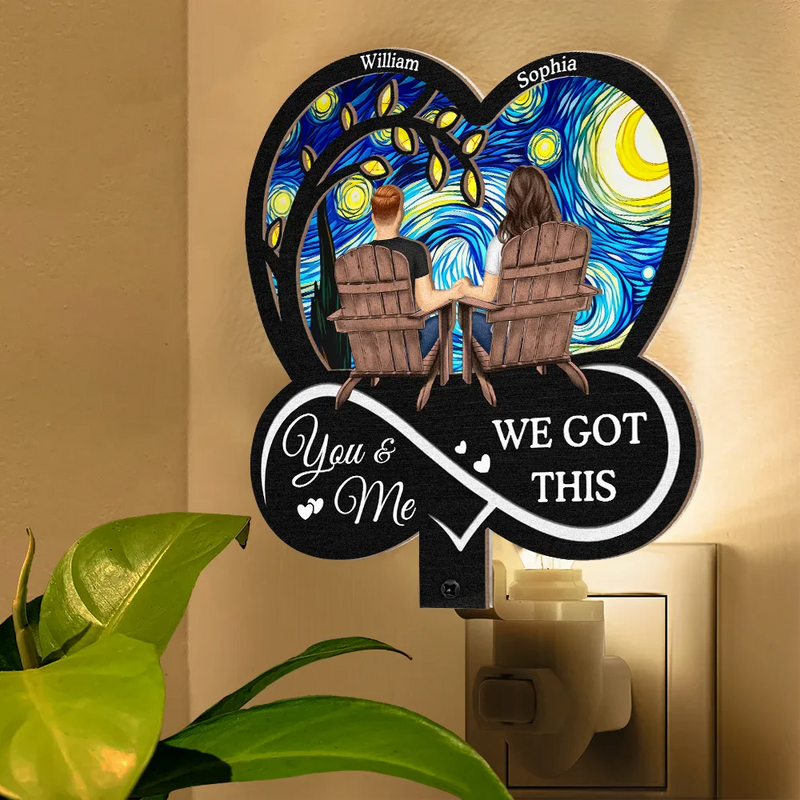 Gift For Couples,Gift For Husband,Gift For Wife,Gift For Boyfriend,Gift For Girlfriend,Love - You & Me We Got This - Personalized Plug-in Night Light
