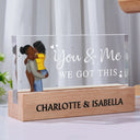Gift For Couples,Gift For Wife,Gift For Husband,Gift For Boyfriend,Gift For Girlfriend,Love - You & Me We Got This Kissing Couple - Personalized Rectangle LED Light