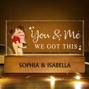 Gift For Couples,Gift For Wife,Gift For Husband,Gift For Boyfriend,Gift For Girlfriend,Love - You & Me We Got This Kissing Couple - Personalized Rectangle LED Light