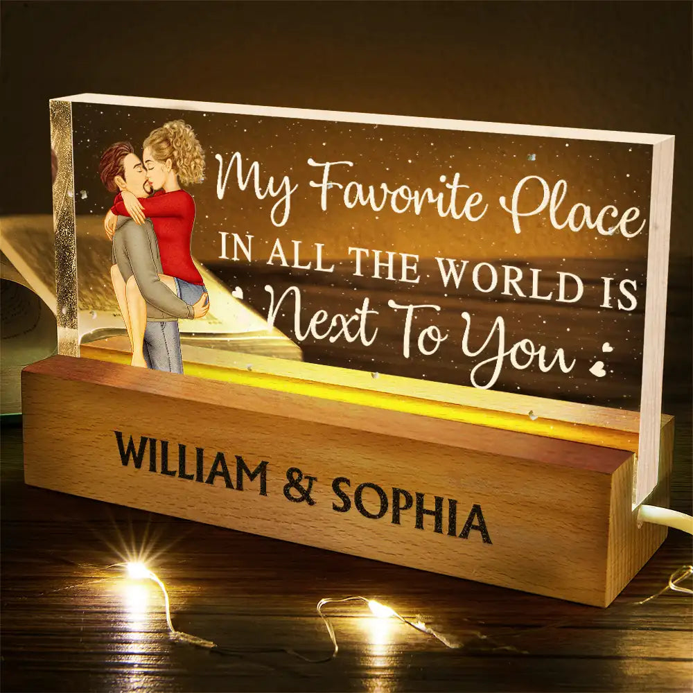 Gift For Couples,Gift For Wife,Gift For Husband,Gift For Boyfriend,Gift For Girlfriend,Love - You & Me We Got This Kissing Couple - Personalized Rectangle LED Light