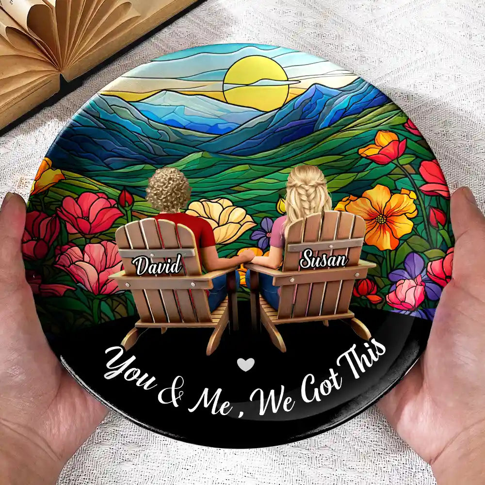 Gift For Couples, Love, Happy - You & Me We Got This Till Our Last Breath - Personalized Ceramic Plate