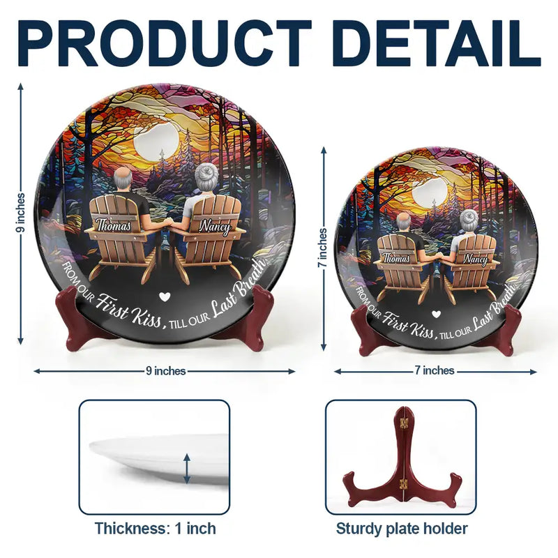 Gift For Couples, Love, Happy - You & Me We Got This Till Our Last Breath - Personalized Ceramic Plate