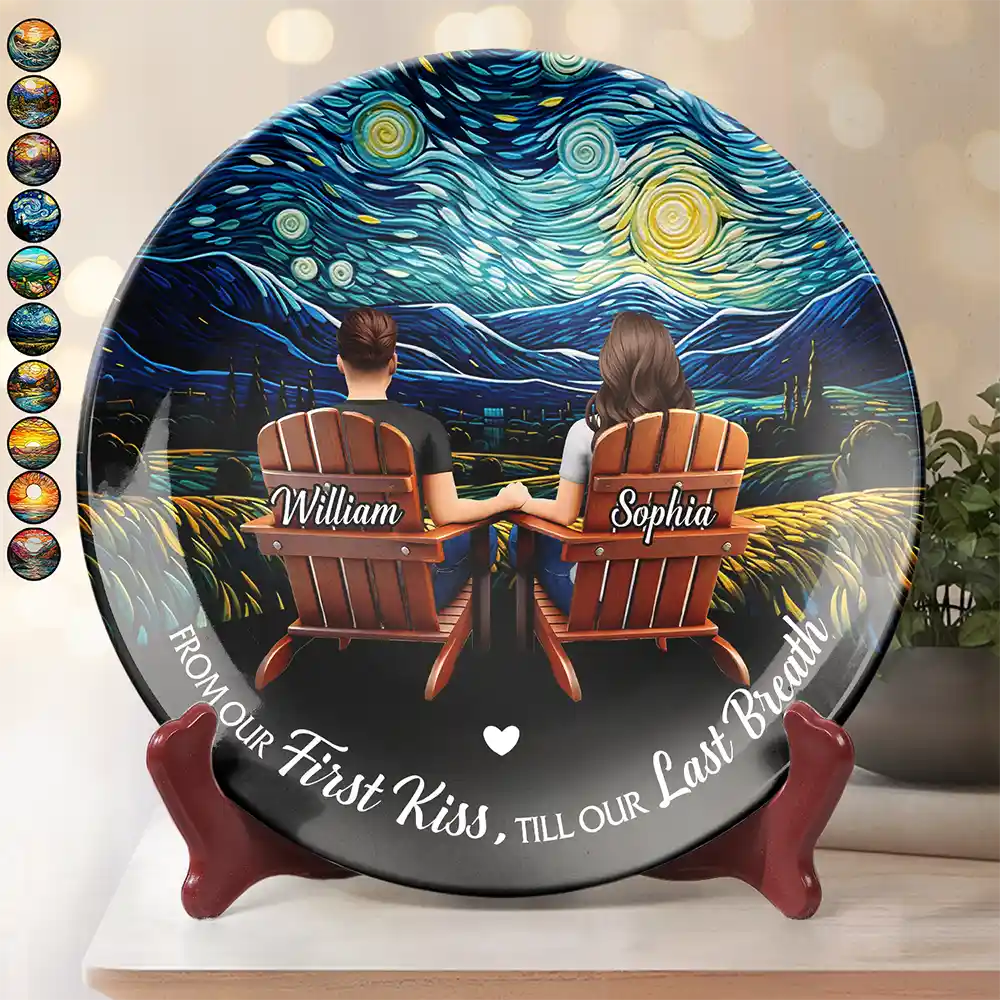Gift For Couples, Love, Happy - You & Me We Got This Till Our Last Breath - Personalized Ceramic Plate