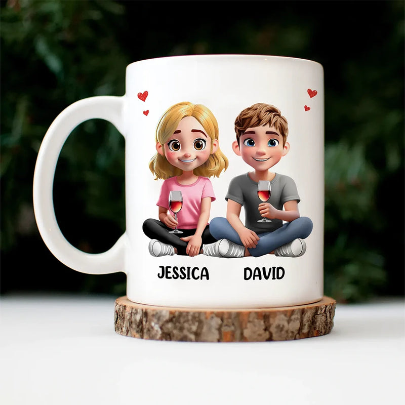 Gift For Couples,Gift For Husband,Gift For Wife,Gift For Boyfriend,Gift For Girlfriend,Happy - You're An Awesome Wife - Personalized Mug