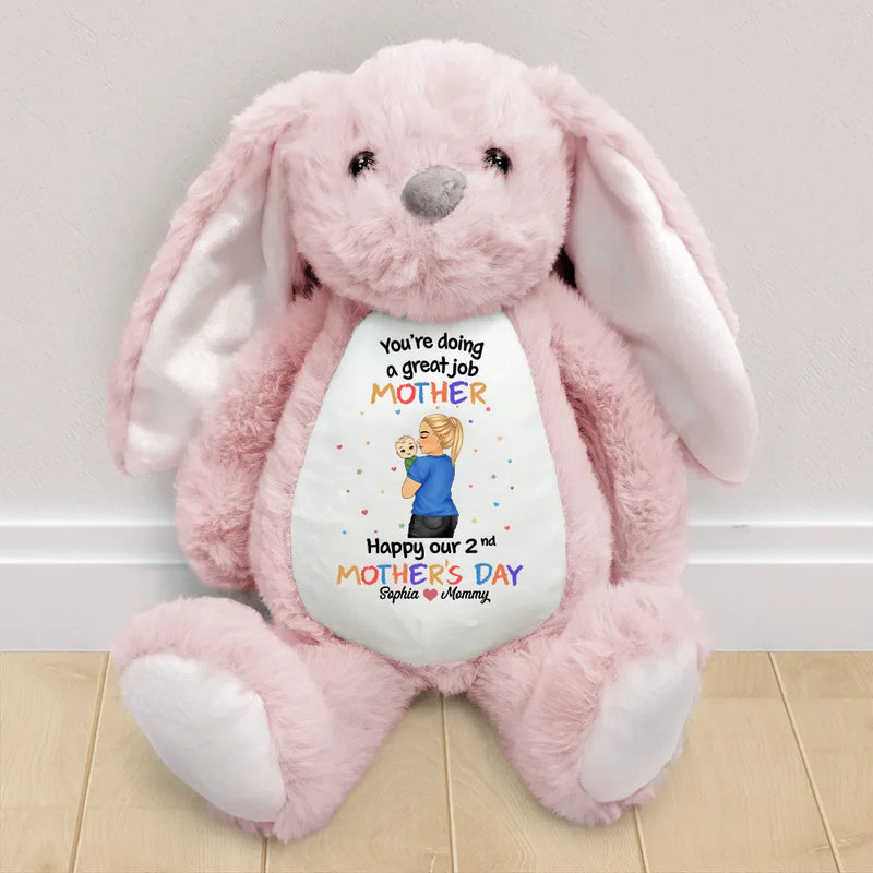 You're Doing A Great Job - Personalized Soft Toy Bunny