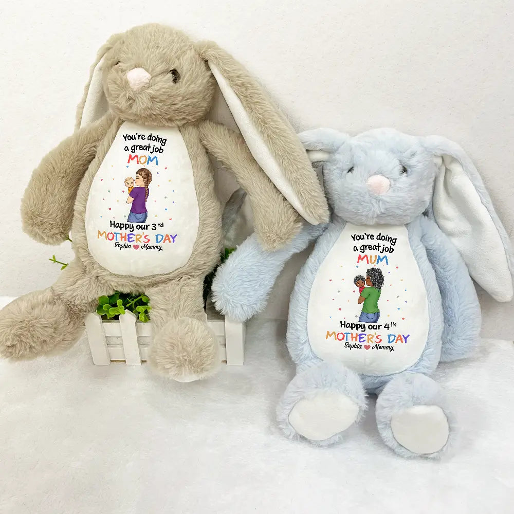 You're Doing A Great Job - Personalized Soft Toy Bunny