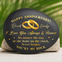 Gift For Couples, Gift For Husband, Gift For Wife, Gift For Boyfriend, Gift For Girlfriend, Love - You're My Rock Couple Anniversary - Personalized Printed Rock