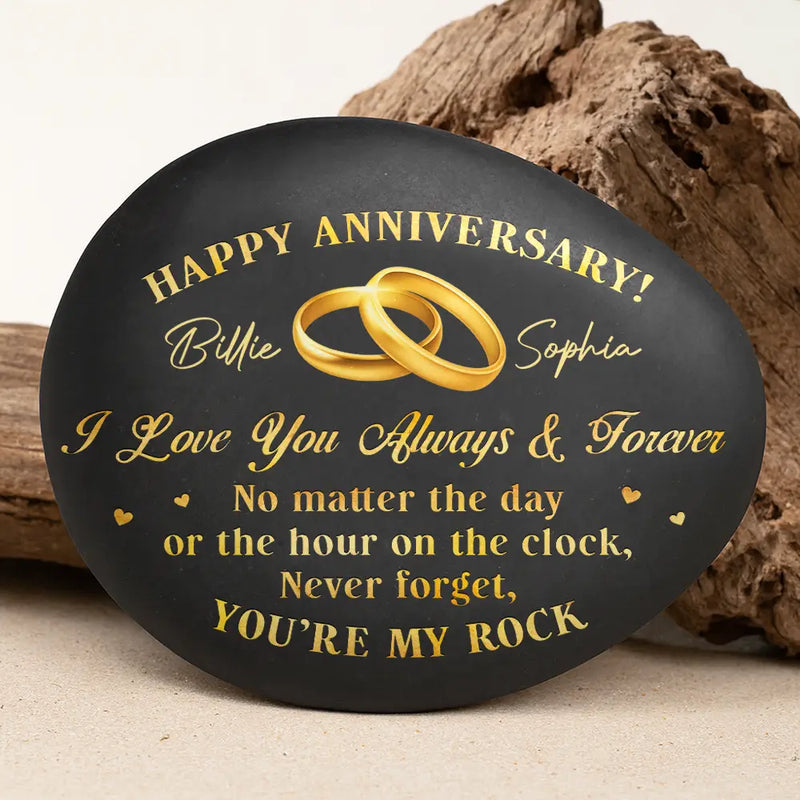 Gift For Couples, Gift For Husband, Gift For Wife, Gift For Boyfriend, Gift For Girlfriend, Love - You're My Rock Couple Anniversary - Personalized Printed Rock