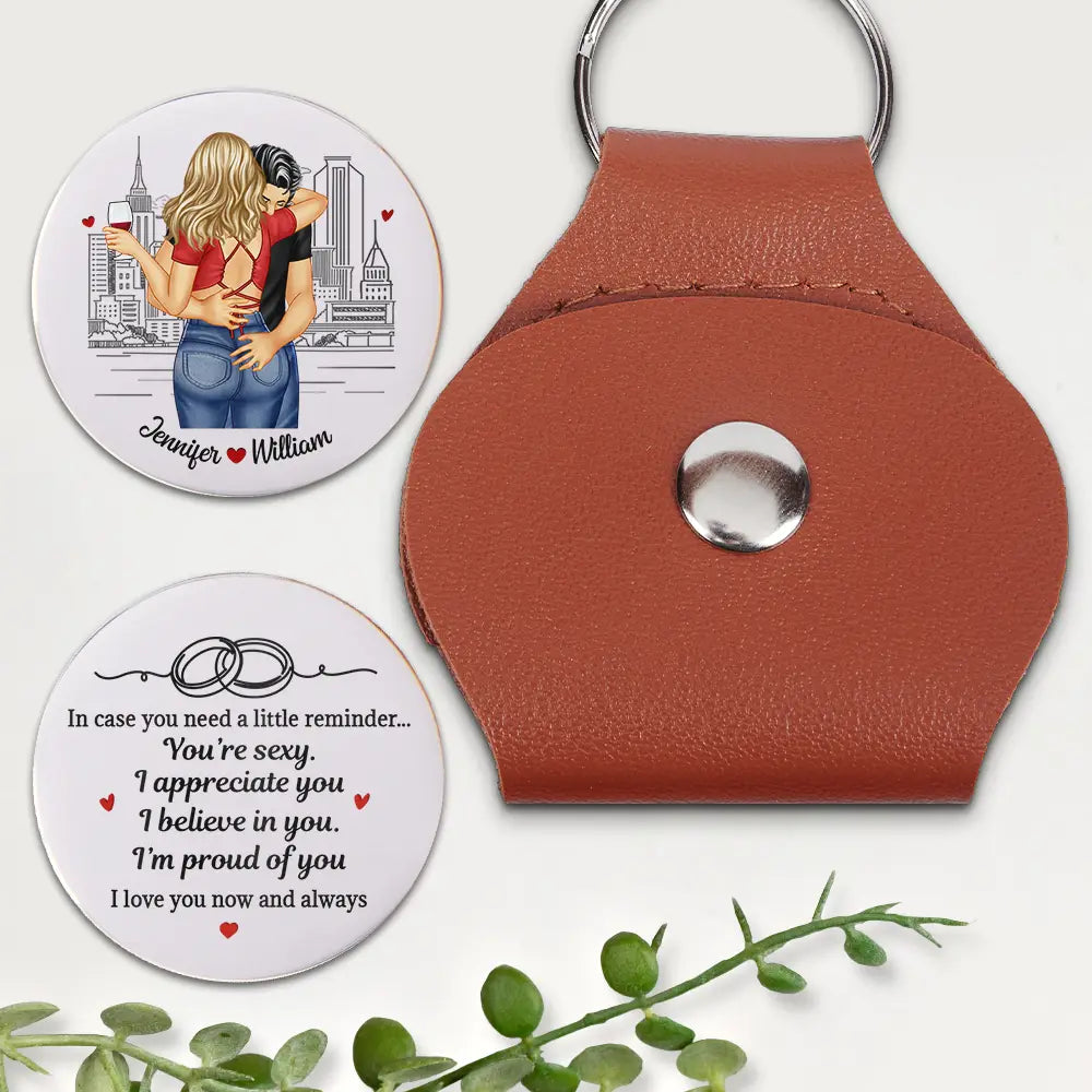 You're Sexy I Appreciate You Sexy Couple - Personalized Leather Pocket Hug