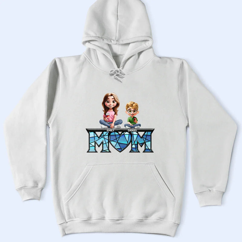 Gift For Mother, Love - Young Mother Daughter Son We Love You Mom 3D Cartoon - Personalized T Shirt