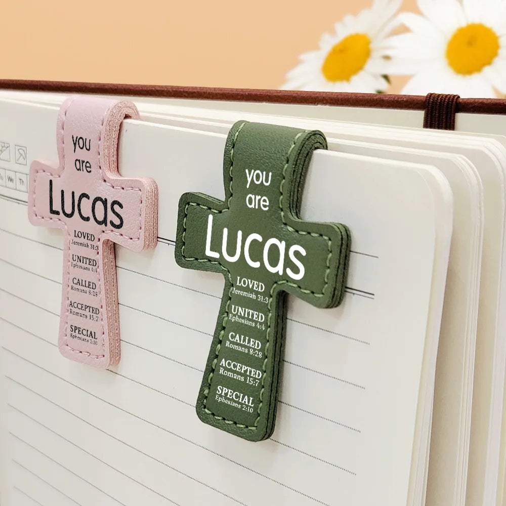 Your Are Bibble Bookmark - Personalized Cross Leather Magnetic Bookmark