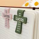 Your Are Bibble Bookmark - Personalized Cross Leather Magnetic Bookmark