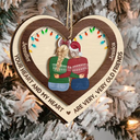 Gift For Bestie,Old Best friends,Love,Christmas - Your Heart And My Heart - Personalized 2-Layered Wooden Ornament