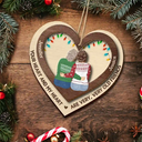 Gift For Bestie,Old Best friends,Love,Christmas - Your Heart And My Heart - Personalized 2-Layered Wooden Ornament