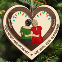 Gift For Bestie,Old Best friends,Love,Christmas - Your Heart And My Heart - Personalized 2-Layered Wooden Ornament