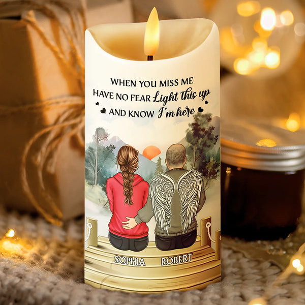 Votre lumière brillera toujours dans mon cœur - Bougie LED sans flamme personnalisée 