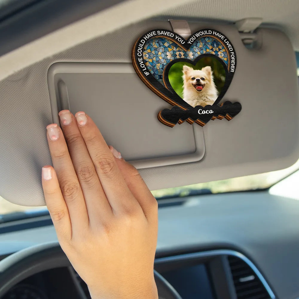 Sad,Memorial,Dog Lovers,Pet Lovers - Your Were My Favorite Hello Dog Memorial - Personalized Custom Shaped Car Visor Clip