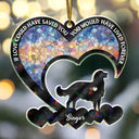 Sad,Memorial,Dog Lovers,Pet Lovers,Christmas - Your Were My Favorite Hello Dog Memorial - Personalized Holographic Acrylic Ornament