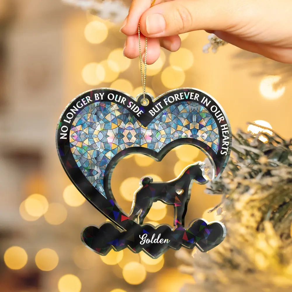 Sad,Memorial,Dog Lovers,Pet Lovers,Christmas - Your Were My Favorite Hello Dog Memorial - Personalized Holographic Acrylic Ornament