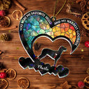Sad,Memorial,Dog Lovers,Pet Lovers,Christmas - Your Were My Favorite Hello Dog Memorial - Personalized Holographic Acrylic Ornament