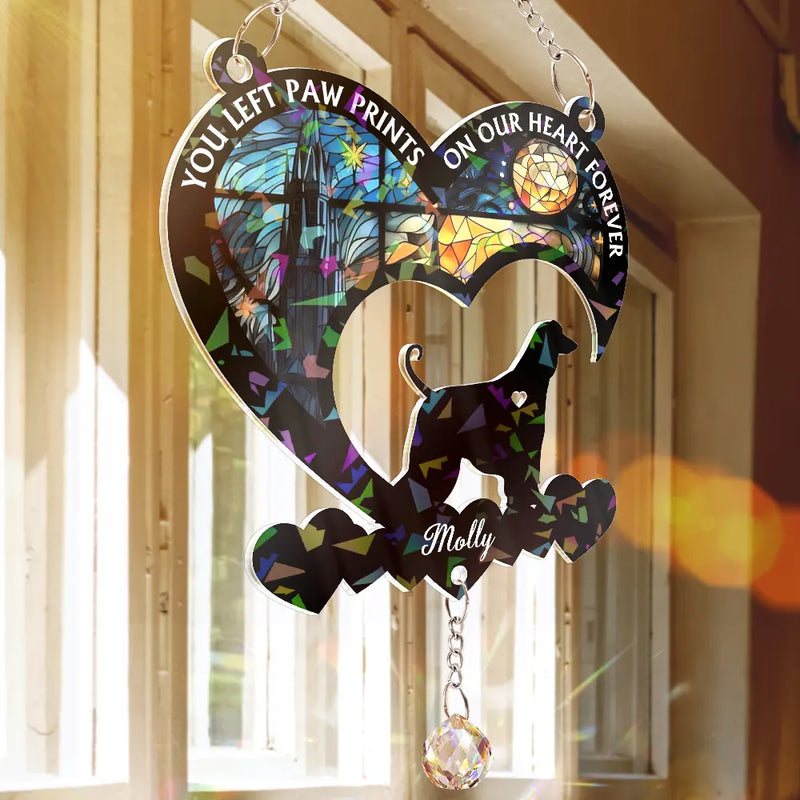 Sad, Memorial, Dog Lovers, Pet Lovers - Your Were My Favorite Hello Dog Memorial - Personalized Rainbow Suncatcher With Crystal Ball Prism