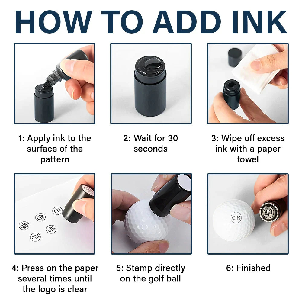 La vie est pleine de choix – Tampon personnalisé en forme de balle de golf avec boîte de rangement en métal