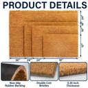 Gift For Grandpa,Gift For Grandma,Gift For Grandparents,Happy - There's No Place Like Grandma & Grandpa's House Stick Figures - Personalized Coconut Doormat