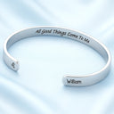 Gift For Yourself,Gift For Women,Gift For Sisters,Gift For Bestie,Love,Gift For Daughter - Zodiac Sign Manifestation Message - Personalized Bangle Bracelet Cuff