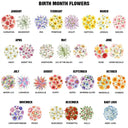 Gift For Grandma, Gift For Mother, Love, Happy - Hand In Hand Birth Flower Grandma Mom - Personalized White Edge-to-Edge Mug