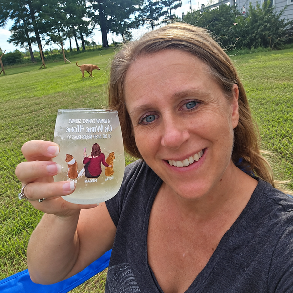 Personalized Stemless Wine Glass