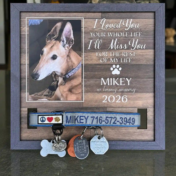 Personalized Pet Loss Sign, Collar Frame