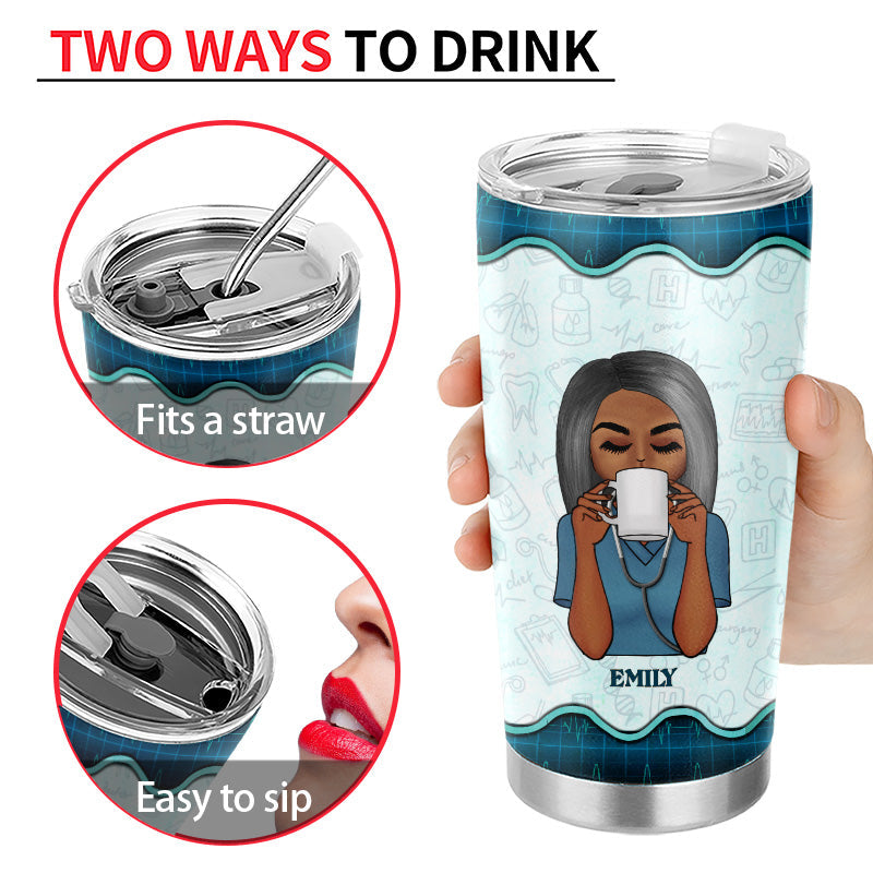 Gobelet à café et gants en caoutchouc - Cadeau pour infirmière - Gobelet personnalisé