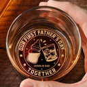 New Dad,New Mom,New baby,Gift For Father,Funny - Our First Father's Day Together - Personalised Engraved Whisky Glass