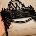 Family,Gardening,Happy,Non-Eng,Icon,Proud - Welcome Family Name Monogram - Personalised Metal Garden Stake