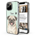 Custom Photo,Art Design,Pet Lovers,Adorable,Photo - Colored Pencil  - Custom Photo Colored Pencil Sketch Cute Dog Cat Stripe Pattern - Personalized Clear Phone Case