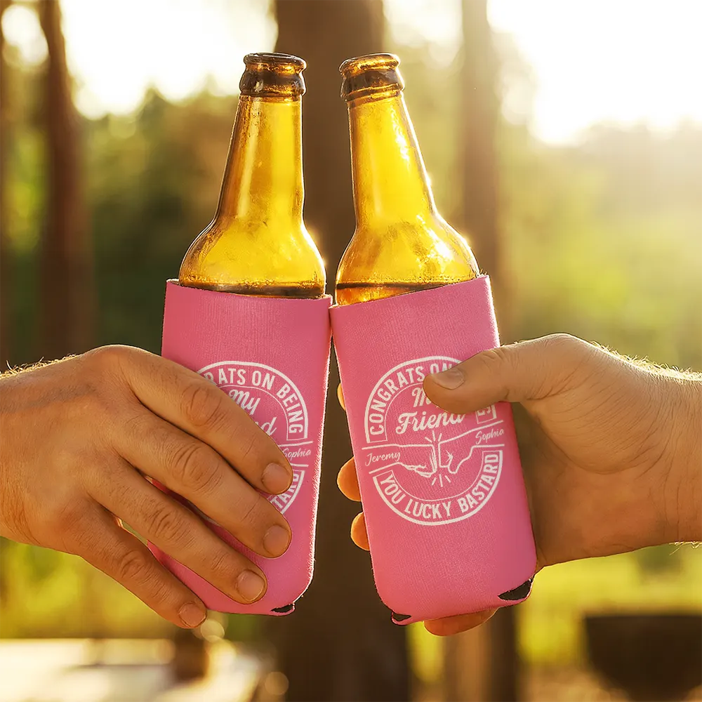 Gift For Sisters, Gift For Sibling, Gift For Brothers, Gift For Bestie, Gifts For Colleagues, Cousin, Funny - Congrats On Being My Brother Dad Grandpa - Personalized Can Cooler Sleeve