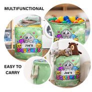 Christmas,Gift For Kids,Icon,Playful - Gift For Kids Squishy Lovers - Personalized Name Squishy Collection Storage Basket