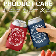 Gift For Sisters, Gift For Sibling, Gift For Brothers, Gift For Bestie, Gifts For Colleagues, Cousin, Funny - Congrats On Being My Brother Dad Grandpa - Personalized Can Cooler Sleeve