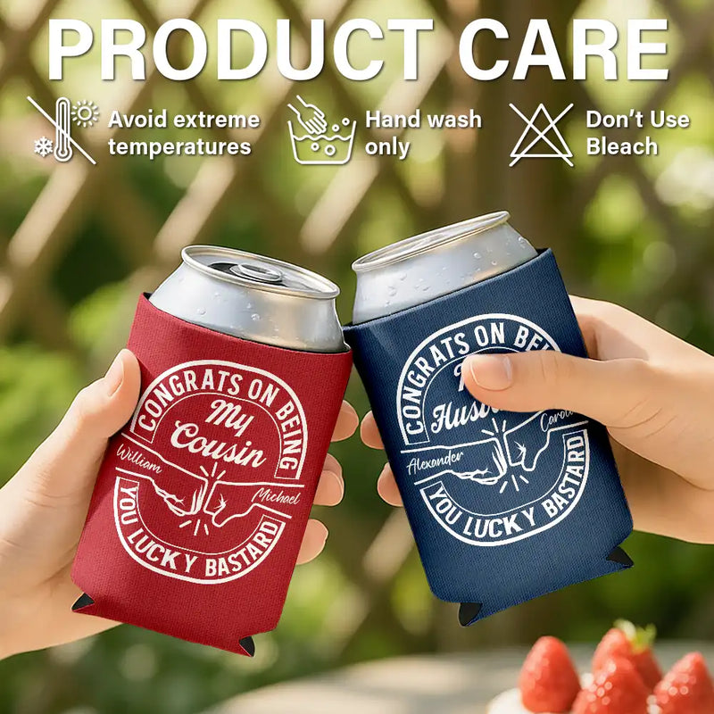 Gift For Sisters, Gift For Sibling, Gift For Brothers, Gift For Bestie, Gifts For Colleagues, Cousin, Funny - Congrats On Being My Brother Dad Grandpa - Personalized Can Cooler Sleeve