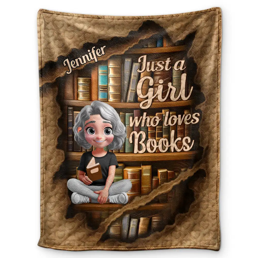 Reading,Gift For Yourself,Gift For Women,Happy - Reading Ripping Effect Girl This Is My Reading Blanket - Personalized Fleece Blanket, Sherpa Blanket
