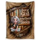 Reading,Gift For Yourself,Gift For Women,Happy - Reading Ripping Effect Girl This Is My Reading Blanket - Personalized Fleece Blanket, Sherpa Blanket