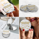 Mom - Daughters (Adult),Mom - Daughters (Young),Gift For Daughter,Love - Mom And Daughter Forever Linked Together - Personalized Circle Compact Mirror