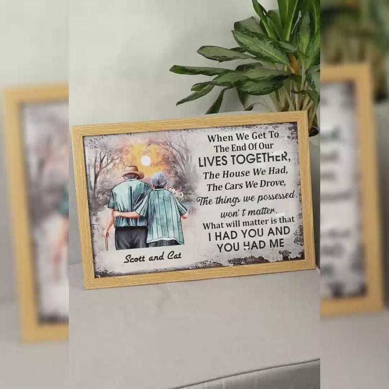 Affiche personnalisée « Un vieux couple » : « Quand nous recevons une affiche personnalisée »