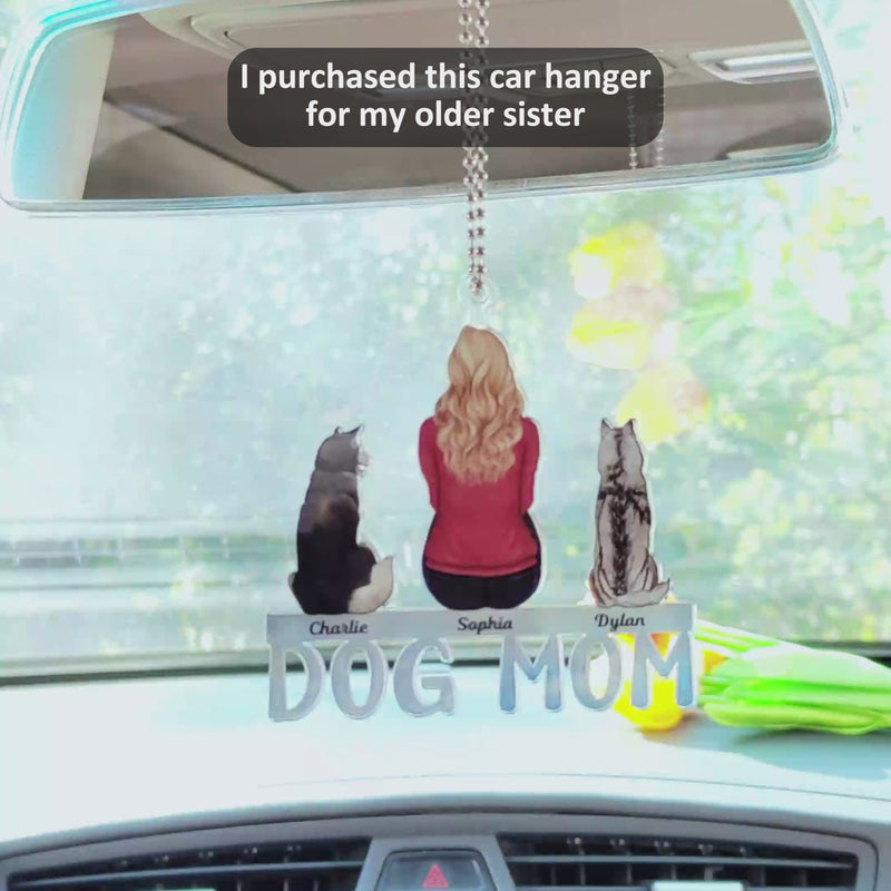 Dog Cat Mom Dad - Gift For Pet Lovers - Personalized Acrylic Car Hanger