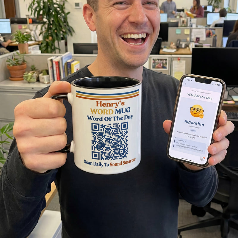 Word Of The Day QR Code - Personalized Mug