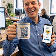 Daily Riddle Interactive QR Code - Personalized Mug