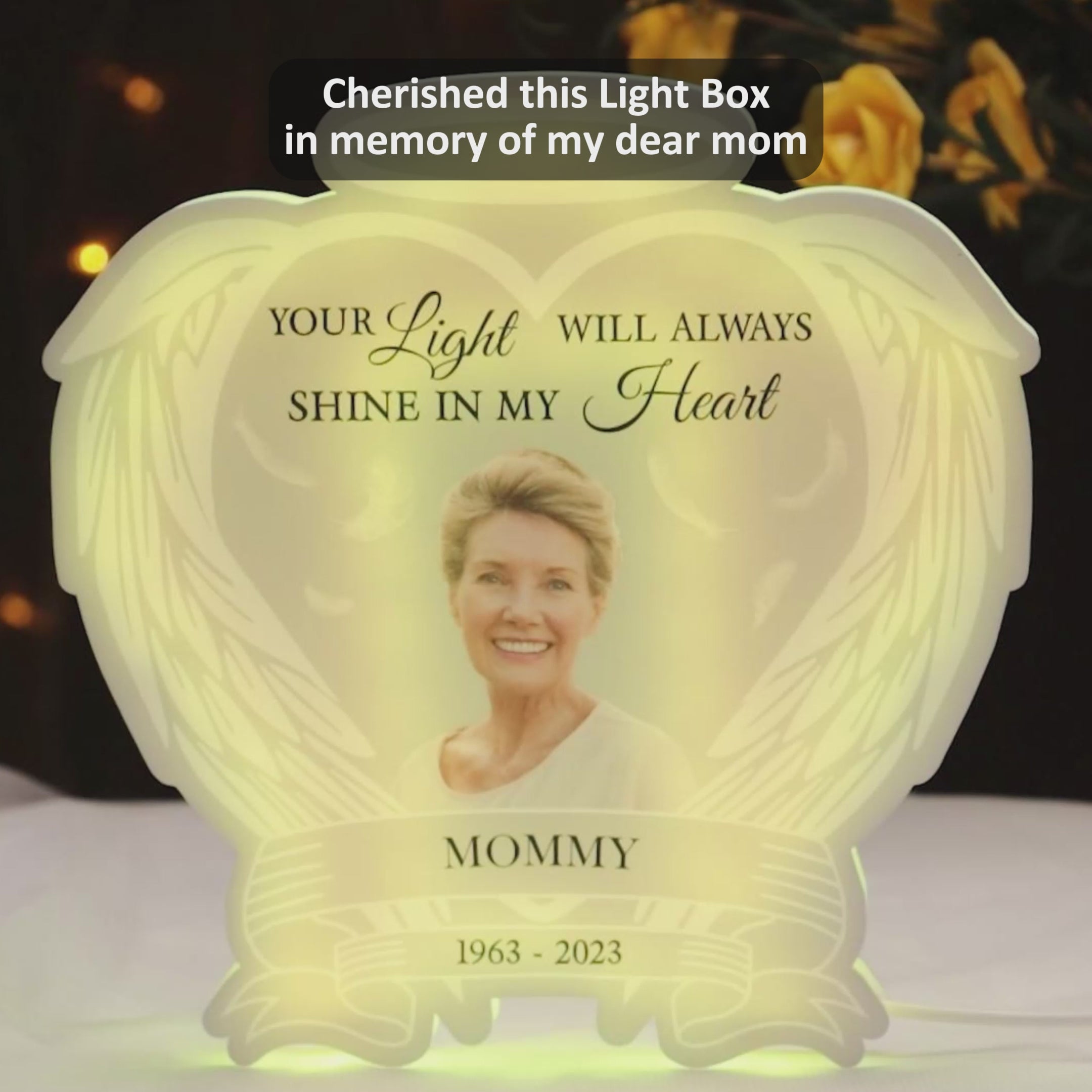 Custom Photo Always Shine In My Heart - Loving, Memorial Gift For Family, Siblings, Friends - Personalized Custom Shaped Photo Light Box