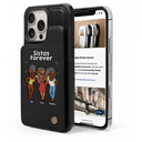 Gift For Girlfriend, Gift For Yourself, Gift For Women, Gift For Sisters, Gift For Sibling, Gift For Bestie, Happy - Sistas Forever - Personalized Leather Flip Wallet Phone Case