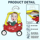 Custom Photo, Gift For Father, Funny - Custom Photo Drive Safe Dad Grandad - Personalised Acrylic Car Hanger